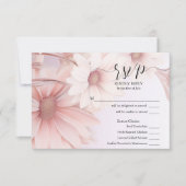 Atemberaubend Pink Daisies UAWG 2 Speisen RSVP Karte (Vorderseite)