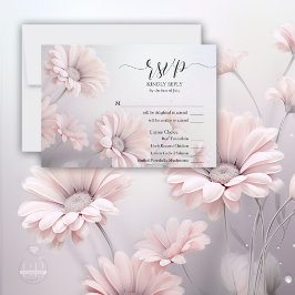 Atemberaubend Pink Daisies UAWG 2 Speisen RSVP Karte