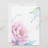 Atemberaubend Pink Peonies Kinderdusche Einladung (Rückseite)