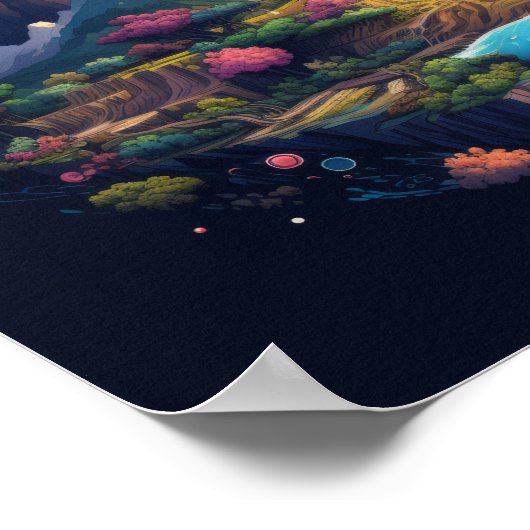 Atemberaubend Planet Erde KunstIllustration für Ki Poster (Ecke)