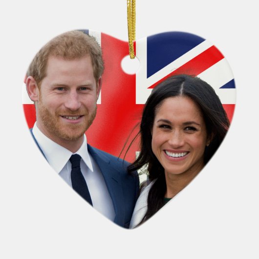 Atemberaubend! Prince Harry und Meghan Markle Keramik Ornament (Vorne)