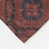 Atemberaubend Red & Blue Floral Batik Fleece Blank (Ecke)