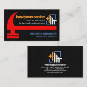 Atemberaubend Red Hammer Black Timer Grunge Handym Visitenkarte (Vorne/Hinten)