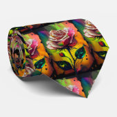 Atemberaubend rosa Abstrakte Rose Formal Necktie Krawatte (Gerollt)