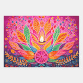 Atemberaubend rosa Diwali Geschenkpapier Set (Vorderseite 3)