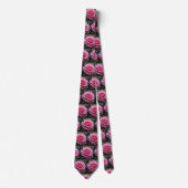 Atemberaubend rosa Roses Formal Necktie Krawatte (Vorderseite)