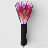 Atemberaubend Rot und Heiß rosa Kaktus Dahlia Golf Headcover (Vorderseite)