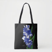 Atemberaubend Royal Blue & White Gladiolus Sword L Tasche (Vorderseite)