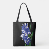 Atemberaubend Royal Blue & White Gladiolus Sword L Tasche (Rückseite)