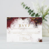 Atemberaubend Ruby Crystal Geode RSVP Karte (Stehend Vorderseite)