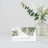 Atemberaubend Sage Green Gold Akzente Alkohol Tint Visitenkarte (Stehend Vorderseite)