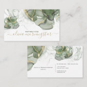 Atemberaubend Sage Green Gold Akzente Alkohol Tint Visitenkarte (Vorne/Hinten)