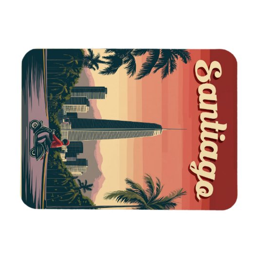 Atemberaubend Santiago, Chile Magnet (Horizontal)