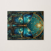 Atemberaubend Sapphire Blue Butterfly Puzzle (Horizontal)