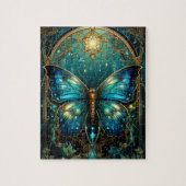 Atemberaubend Sapphire Blue Butterfly Puzzle (Vertikal)