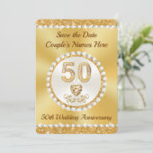 Atemberaubend, Save the Date 50. Jubiläum, Karten (Stehend Vorderseite)