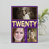 Atemberaubend School Colors 3 Foto Foil Einladung (Stehend vorne)