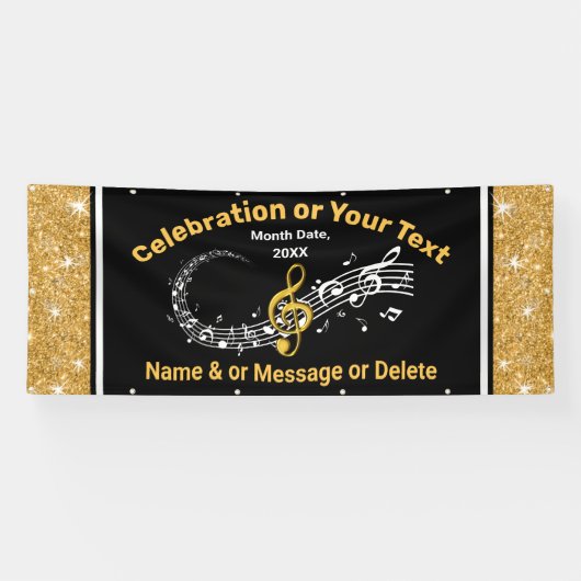 Atemberaubend-, Schwarz-, Gold- und Weißbanner, Mu Banner (Horizontal)