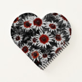 Atemberaubend Schwarz-Mit Augen Susans Heart Spira Notizblock (Rückseite)