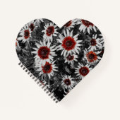 Atemberaubend Schwarz-Mit Augen Susans Heart Spira Notizblock (Vorderseite)