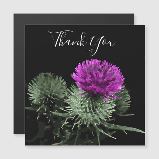 Atemberaubend Scottish Thistle Danke, Magnet (Vorne/Hinten)