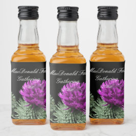 Atemberaubend Scottish Thistle Family Clan Alkoholflaschenetikett