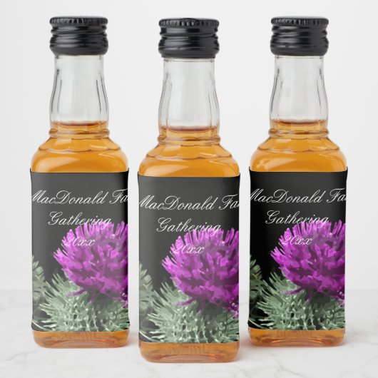 Atemberaubend Scottish Thistle Family Clan Alkoholflaschenetikett (Flaschen)