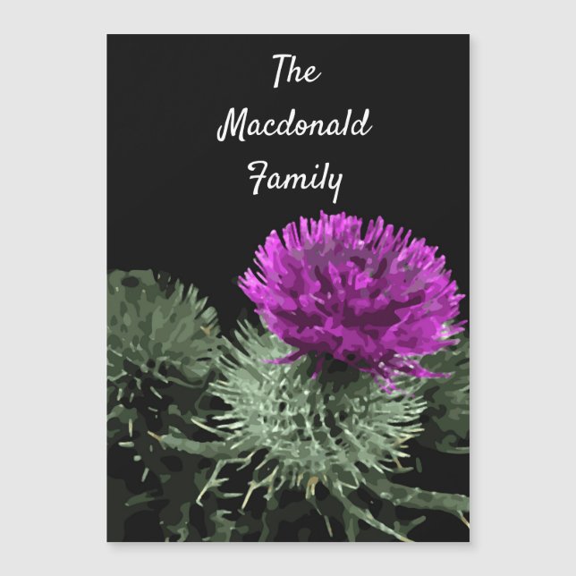 Atemberaubend Scottish Thistle Family Clan Magnet (Vorderseite)
