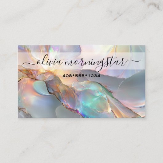 Atemberaubend Signature Opal 2 QR-Code Visitenkarte (Vorderseite)