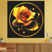 Atemberaubend Single Gold Rose Leinwanddruck (Insitu (Wohnzimmer))