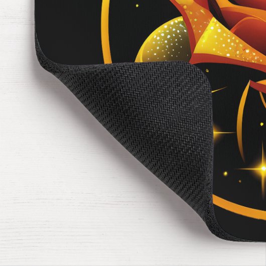 Atemberaubend Single Gold Rose Mousepad (Ecke)