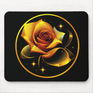 Atemberaubend Single Gold Rose Mousepad