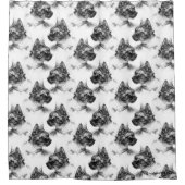 Atemberaubend Stella the Gray Cat One Fine Feline Duschvorhang (Vorderseite)