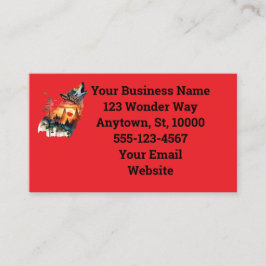 Atemberaubend Sunset Silhouette Howling Wolf Visitenkarte