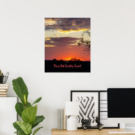 Atemberaubend Texas Sunset Poster
