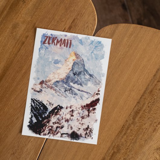 Atemberaubend Zermatt Schweiz Schweizer Alpen Postkarte