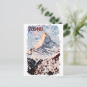 Atemberaubend Zermatt Schweiz Schweizer Alpen Postkarte (Stehend Vorderseite)
