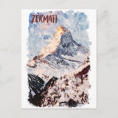 Atemberaubend Zermatt Schweiz Schweizer Alpen Postkarte (Vorderseite)