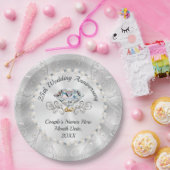 Atemberaubende 25-jährige Hochzeitspapier-Teller Pappteller (Party)