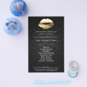 Atemberaubende 3D Gold Lips Makeup Artist Schönhei Flyer (Einzeln)