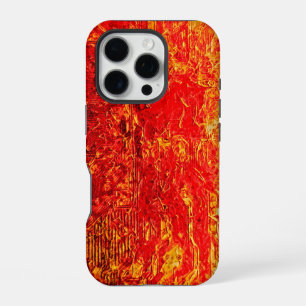 atemberaubende abstrakte Gestaltung in orange und iPhone 16 Pro Hülle