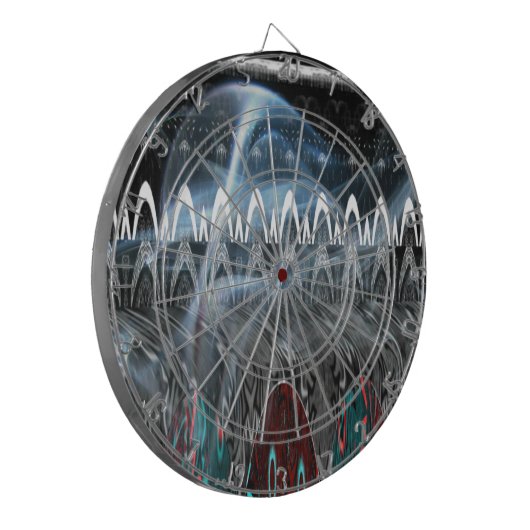 Atemberaubende Abstrakte Kunstdrucken Dartscheibe (Vorderseite Links)