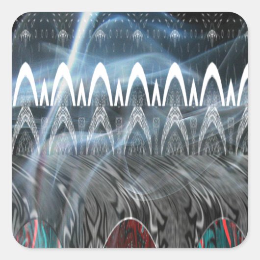 Atemberaubende Abstrakte Kunstdrucken Quadratischer Aufkleber (Vorderseite)