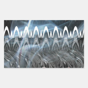 Atemberaubende Abstrakte Kunstdrucken Rechteckiger Aufkleber