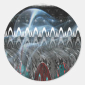 Atemberaubende Abstrakte Kunstdrucken Runder Aufkleber (Vorderseite)