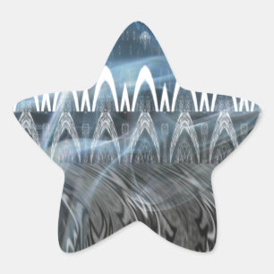 Atemberaubende Abstrakte Kunstdrucken Stern-Aufkleber