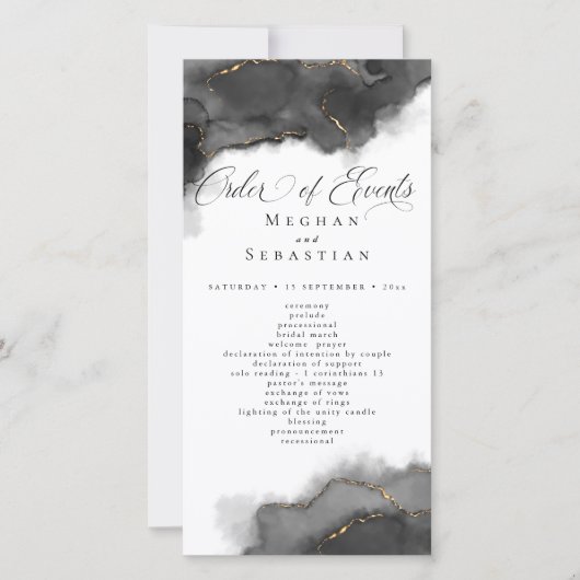 Atemberaubende Abstrakte Schwarz- und Goldfarben (Vorderseite)