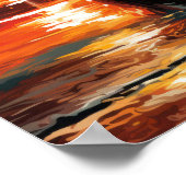 Atemberaubende afrikanische Silhouette-Tanzposter Poster (Ecke)