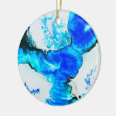 Atemberaubende Alkohol-Tinten-Malerei Keramik Ornament (Links)