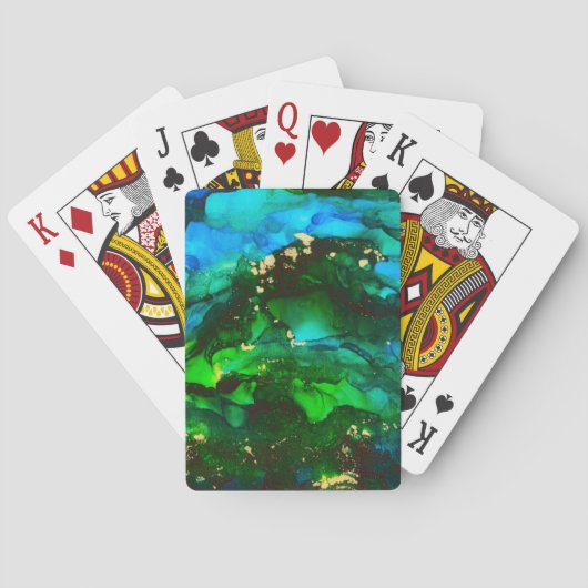 Atemberaubende Alkohol-Tinten-Malerei Spielkarten (Rückseite)